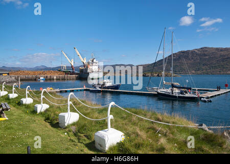 Pier, Kyle of Lochalsh Hochlandregion, Schottland, November Stockfoto