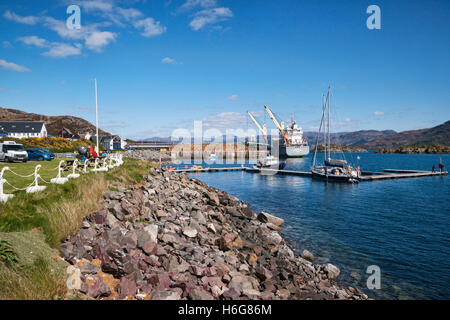 Pier, Kyle of Lochalsh Hochlandregion, Schottland, November Stockfoto