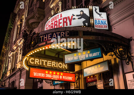 Das Criterion Theatre in Theatern auf der Londoner Shaftesbury Avenue, SOHO, UK Stockfoto