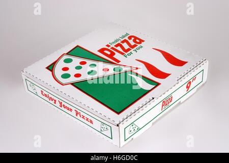 Pizza-Bringdienst Box / Take Away Box Stockfoto