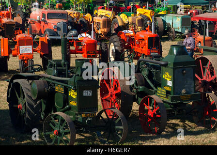 Antike Traktoren, große Oregon Dampf-Up, antike Powerland, Brooks, Oregon Stockfoto