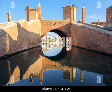 Trepponti Valli di Comacchio Ferrara Emilia Romagna Italien Stockfoto