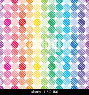 Bunte Punkte-Tapete. Nahtloser Vektor Hintergrund. Stock Vektor