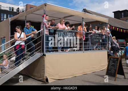 Beach Rugby-Wochenende in Gloucester Docks, Südengland Stockfoto