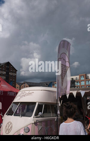 Beach Rugby-Wochenende in Gloucester Docks, Südengland Stockfoto