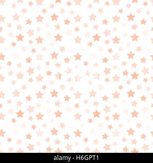 Isolierte blasse rosa Farbe Sterne auf weißem Hintergrund-Muster. Dekorative Kinder Schlafzimmer Tapeten. Himmel-Element-Kulisse. Festliches Geschenkpapier. Vektor-Illustration. Stock Vektor