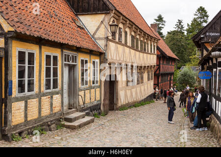 Eine Straße in Den Gamle By, Aarhus (Dänemark) Stockfoto