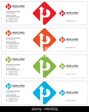 Standlicht-Visitenkarte Stock Vektor