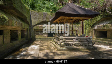 Gunung Kawi Tempel in Tampaksiring ist ein Tempel aus dem 11. Jahrhundert und Funery Komplex, in Bali (Indonesien) Stockfoto