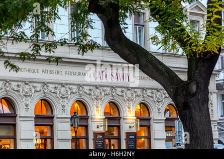Restaurant und Café Savoy Prag, der Kleinseite, Prag, Tschechische Republik Stockfoto