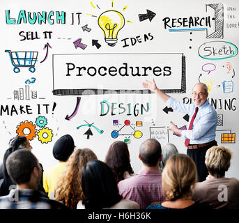 Methode Business Workflow Fortschritt Strategiekonzept Stockfoto