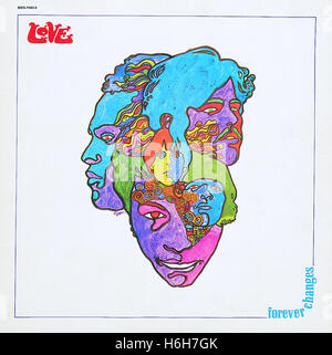 Das Cover des Albums 'Forever Changes' 1967 von der Band LOVE mit Arthur Lee. Stockfoto