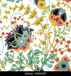 Nahtlose Muster. Vintage Deko-Elemente. Handgezeichnete Hintergrund. Arabisch, Indisch, Osmanischen Motiven. Ideal für das Drucken auf Stoff oder Papier Stock Vektor