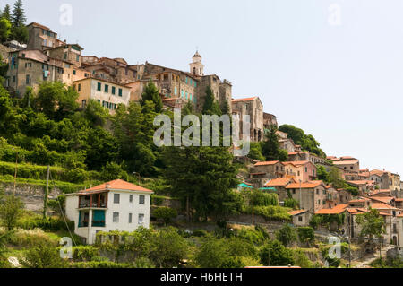 Bergdorf Triora in Argentinien Tal, Ligurien, Italien, Europa Stockfoto