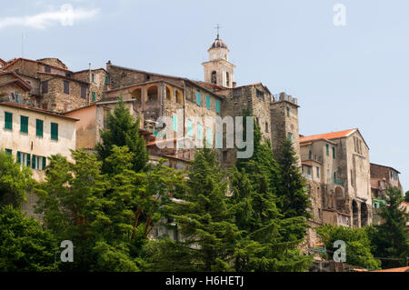 Bergdorf Triora in Argentinien Tal, Ligurien, Italien, Europa Stockfoto