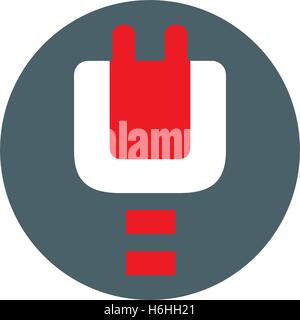 Elektrische Stecker Icon Design Stock Vektor