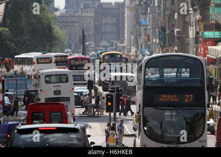 Staus in Edinburgh Princes Street zeigt Stockfoto