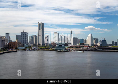 Skyline von modernen Minato Mirai 21 Bezirk in Yokohama, Japan Stockfoto