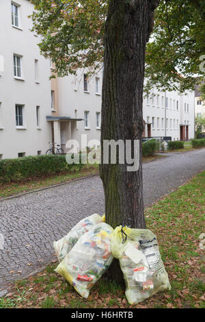 Müllabfuhr in Deutschland Stockfoto