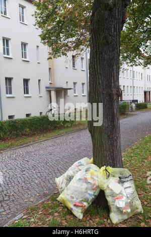 Müllabfuhr in Deutschland Stockfoto