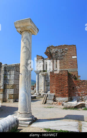 Ruinen der St. Johns Basilika am Ayasuluk Hügel - Selcuk, Ephesus, Türkei Stockfoto