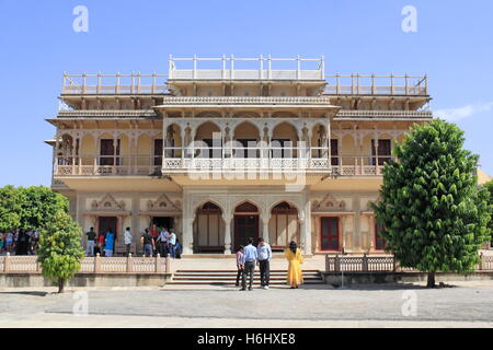 Mubarak Mahal, Stadtschloss, Jaipur, Rajasthan, Indien, indischer Subkontinent, Südasien Stockfoto