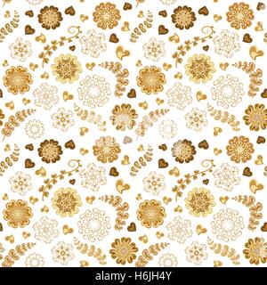 Floral nahtlose Muster mit Blumen. Kopie-Platz auf der Seite und Sie erhalten nahtlos Kacheln Muster verleiht die daraus resultierende Bild Fähigkeit wiederholt oder ohne sichtbare Nähte gefliest werden. Stock Vektor