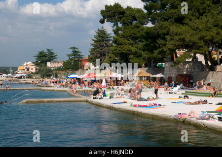 Strand, Novigrad, Istrien, Kroatien, Europa Stockfoto