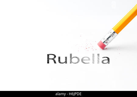 Bleistift mit Radiergummi Stockfoto