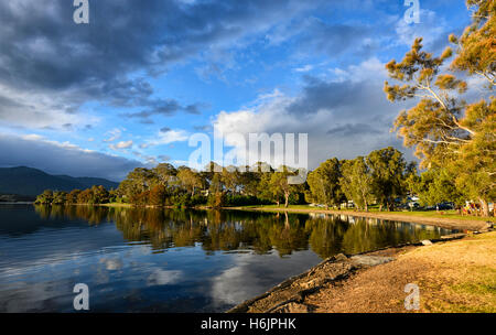 Ozean See Caravan Park, Wallaga Lake in der Nähe von Bermagui, New-South.Wales, Australien Stockfoto