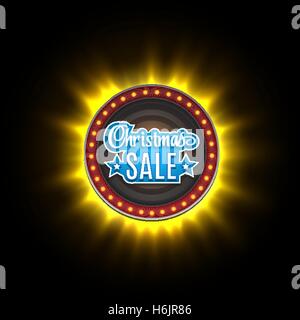 Schwarzer Freitag Retro-Lightframe. Vektor-illustration Stock Vektor