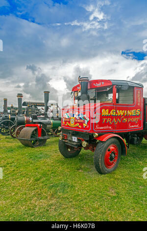 Ein 1927 Yorkshire Dampf wagen' Yorkshire Lad' an der Low Ham Steam Rally, Somerset, England, Großbritannien Stockfoto