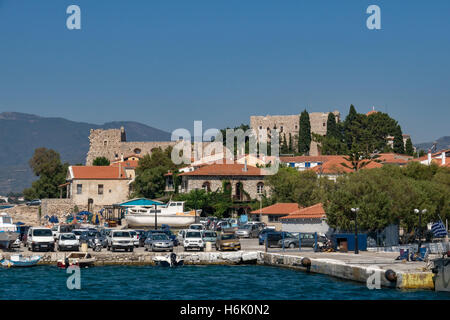 Malerische Aussicht von Pythagorio Hafen Insel Samos Griechenland Stockfoto