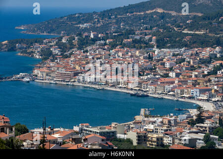 Malerische Aussicht von Vathi Samos Insel Griechenland Stockfoto