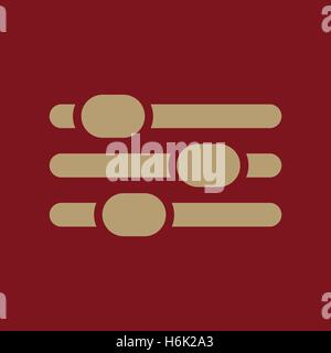 Die Anpassung-Symbol. Einstellungen-Symbol. Flache Vektor-Illustration. Buttonset Stock Vektor