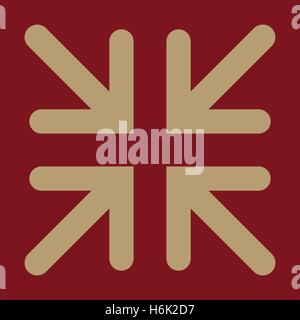 Die Ausfahrt Vollbild-Symbol. Pfeile-Symbol. Flache Vektor-illustration Stock Vektor