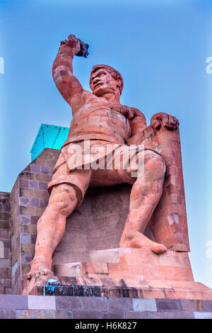 El Pipila Statue Guanajuato Mexiko. El Pipila ist Juan Jose Martinez, ein Bergmann, der führte den Angriff auf das Fort/Kornspeicher Stockfoto