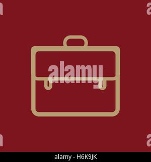 Aktenkoffer-Symbol, Vektor-Illustration. Flache Design-Stil Stock Vektor