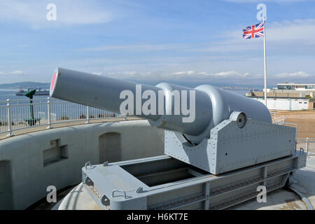 12,5 Zoll gezogen Schnauze laden Gewehr an Hardings Batterie, Europa Point, Gibraltar Stockfoto