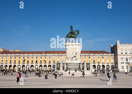 Praça Comercio aka Terreiro Paco (Commerce Square aka Palace Yard), Lissabon, Portugal Stockfoto