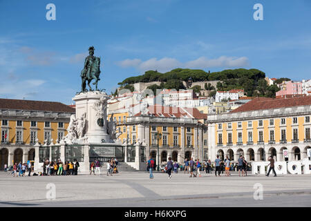 Praça Comercio aka Terreiro Paco (Commerce Square aka Palace Yard), Lissabon, Portugal Stockfoto