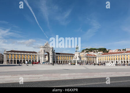 Praça Comercio aka Terreiro Paco (Commerce Square aka Palace Yard), Lissabon, Portugal Stockfoto