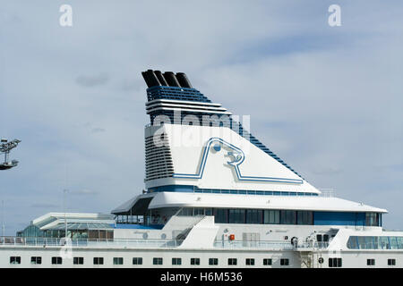 Silja Line Fähre Detail, Helsinki Finnland Stockfoto