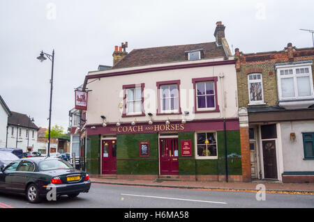 Coach und Pferde Pub, High Street, Carshalton, Surrey, England Stockfoto