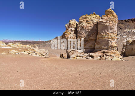 Eigentümlichen Felsformationen in der Atacama-Wüste. Stockfoto