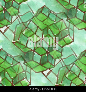 Aquarell-Platz des Volumens der Öko-Textilien nahtlose Textur für Ihre Business-Tapete-Kunst Stockfoto