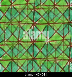 Aquarell grün Streifen Dreieck Textilien nahtlose Textur für Ihre Business-Tapete-Kunst Stockfoto