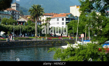 Promenade in locarno Stockfoto