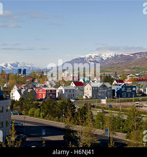 Akureyri in Island Stockfoto