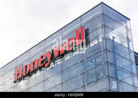 Honeywell, Logo, Schilder, Prag, Tschechische Republik Stockfoto